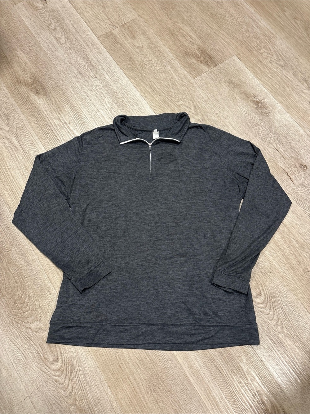 State & Liberty Quarter Zip Pullover Mens XL Gray Heather Athletic Fit Stretch